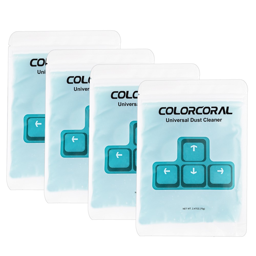 ColorCoral 4Pack Dust Cleaner Keyboard Cleaning Gel Universal Cleaning Gadget Slime for Car Cleaning and Computer Dusting (4Pack)